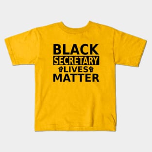 Black Secretary Lives Matter, secretaries BLM Kids T-Shirt